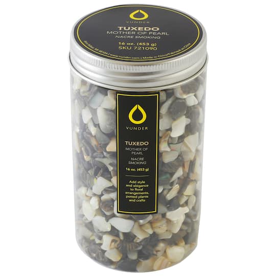 12 Pack: Vunder™ Crushed Tuxedo Mother of Pearl Shells